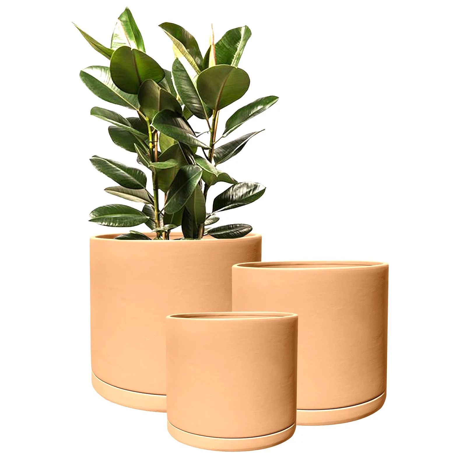 Rome Terracotta Plant Pots Garden Planters Set 3 Indoor Outdoor Terracotta Classic Pots Ceramic P... | Walmart (US)