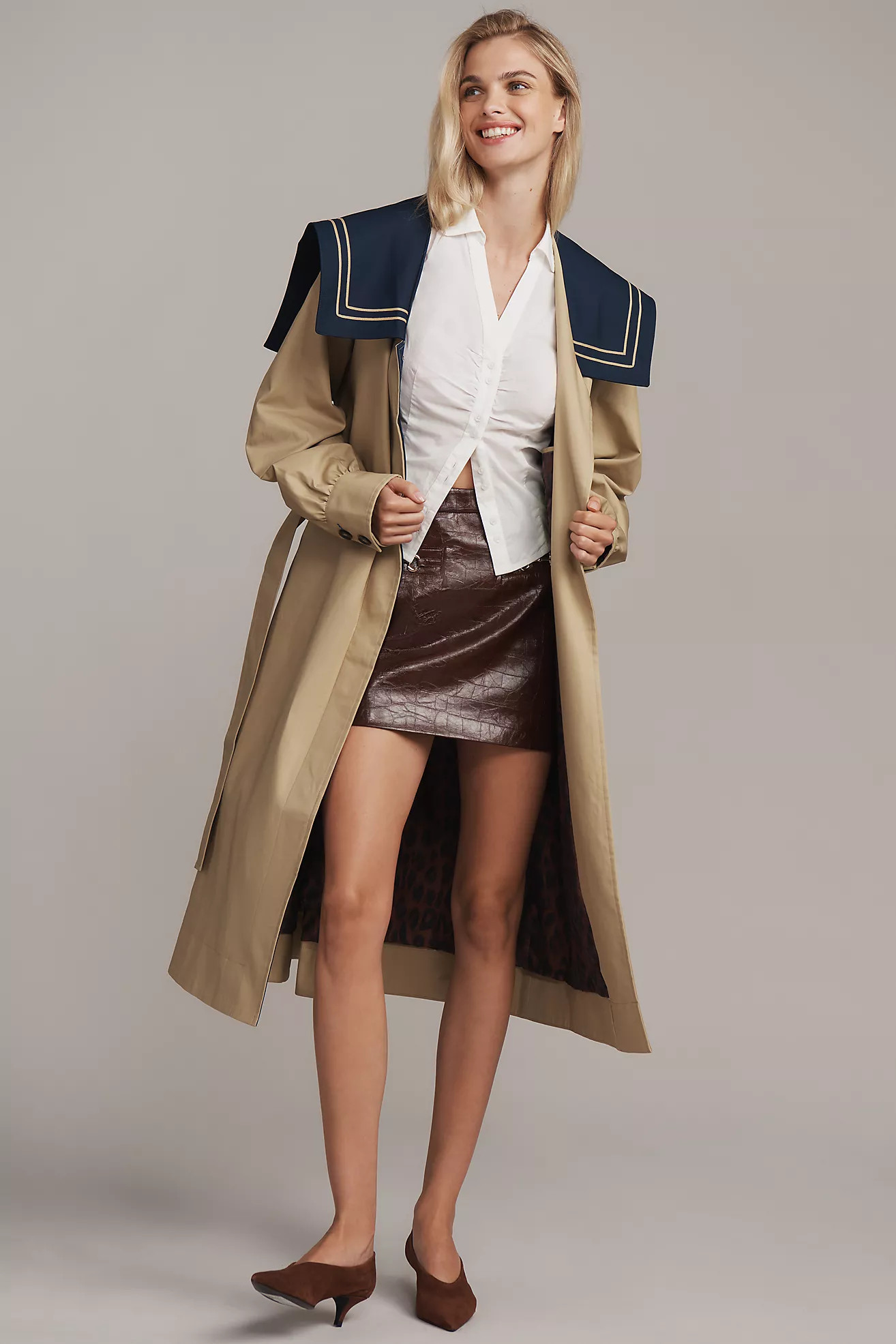 Damson Madder Ella Sailor Trench Coat | Anthropologie (US)