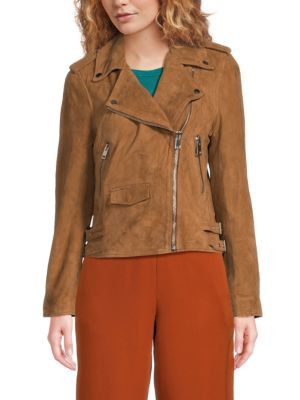 Liz Epaulet Suede Jacket | Saks Fifth Avenue OFF 5TH