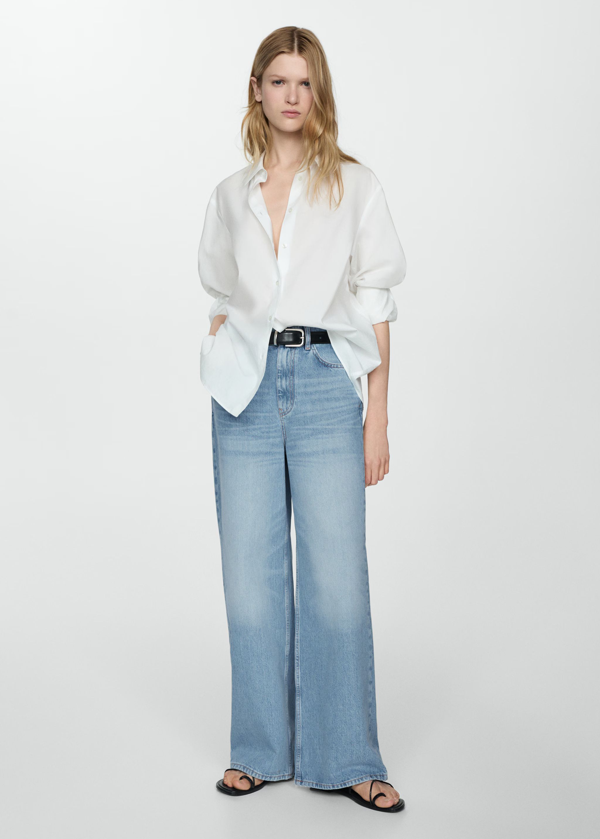 Loose Fit-Wideleg-Jeans mit niedriger Bundhöhe | MANGO (DE)