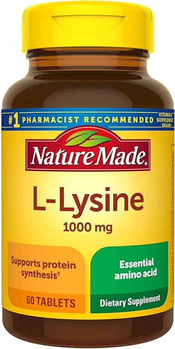 Nature Made L-Lysine 1000 mg, Dietary Supplement, 60 Tablets, 60 Day Supply | Amazon (US)