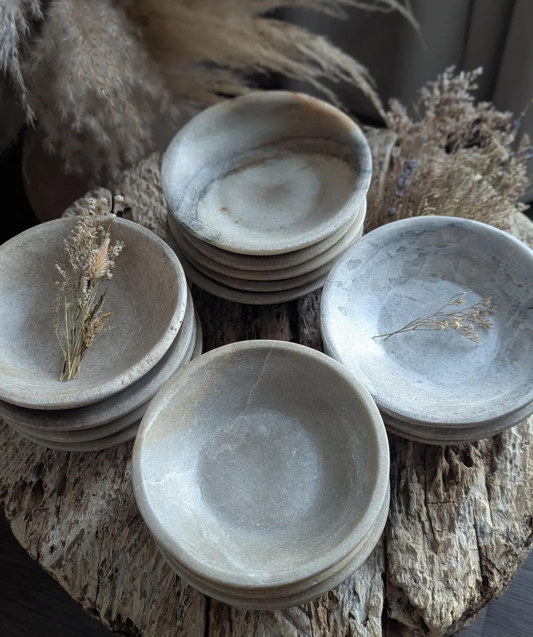 Small Vintage Marble Stone Dish/ White & Beige Neutral Tones Vintage Catch-all Stone Dish - Etsy | Etsy (US)