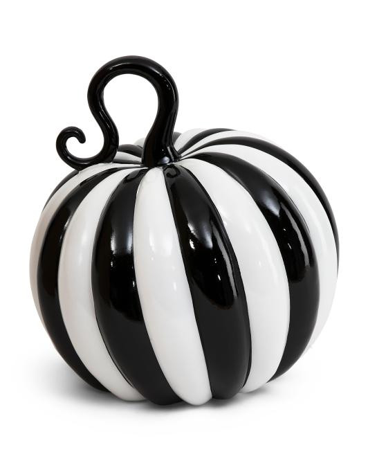 11x11 Modern Striped Pumpkin | TJ Maxx