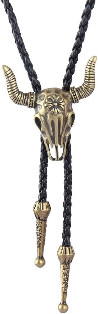 GelConnie Native American Bolo Tie Rodeo Cowboy Leather Necktie Western Necklace Costume Accessor... | Amazon (US)