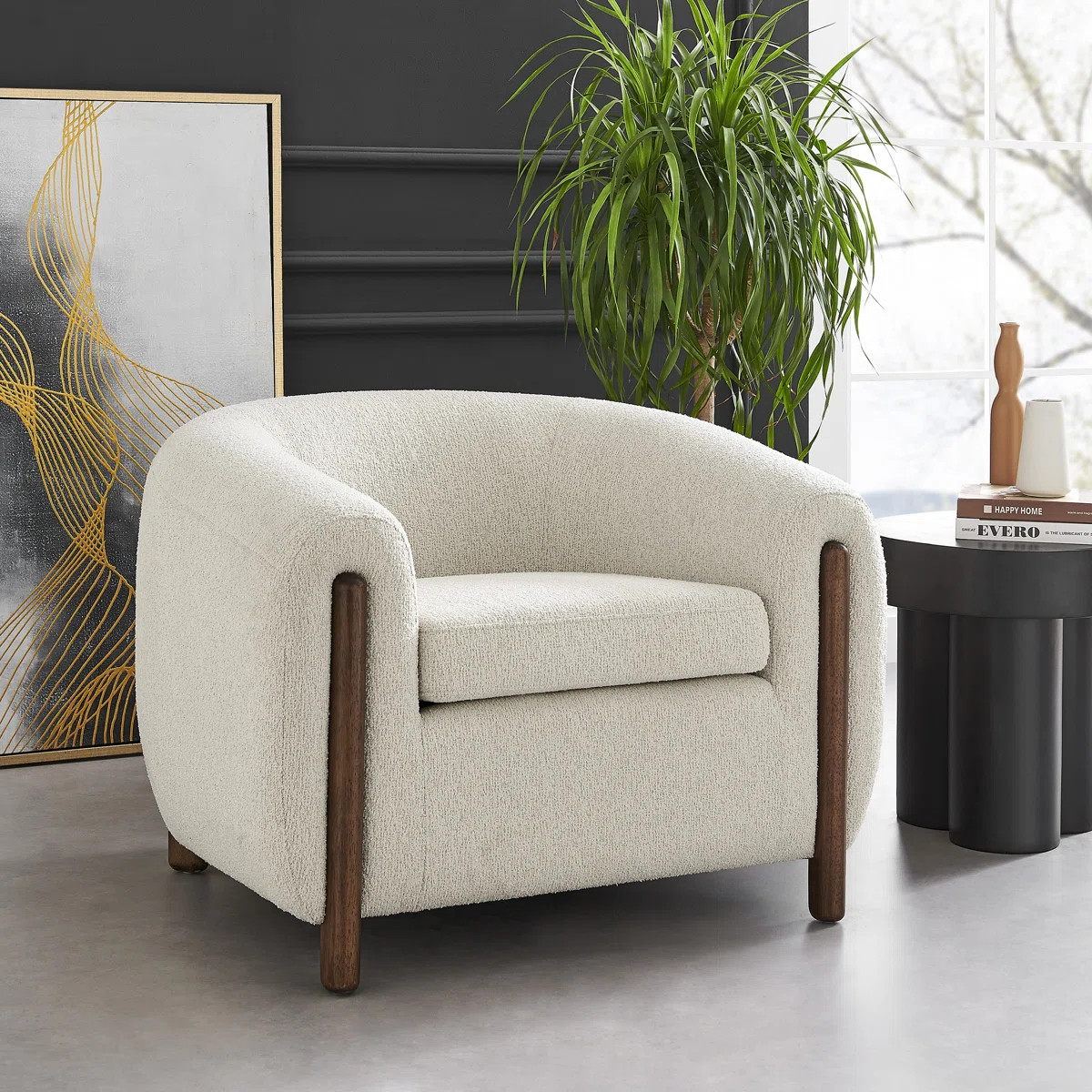 Leamon Upholstered Barrel Chair | Wayfair North America