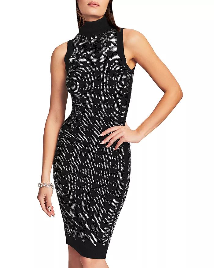 Chrystie Sleeveless Studded Houndstooth Dress | Bloomingdale's (US)