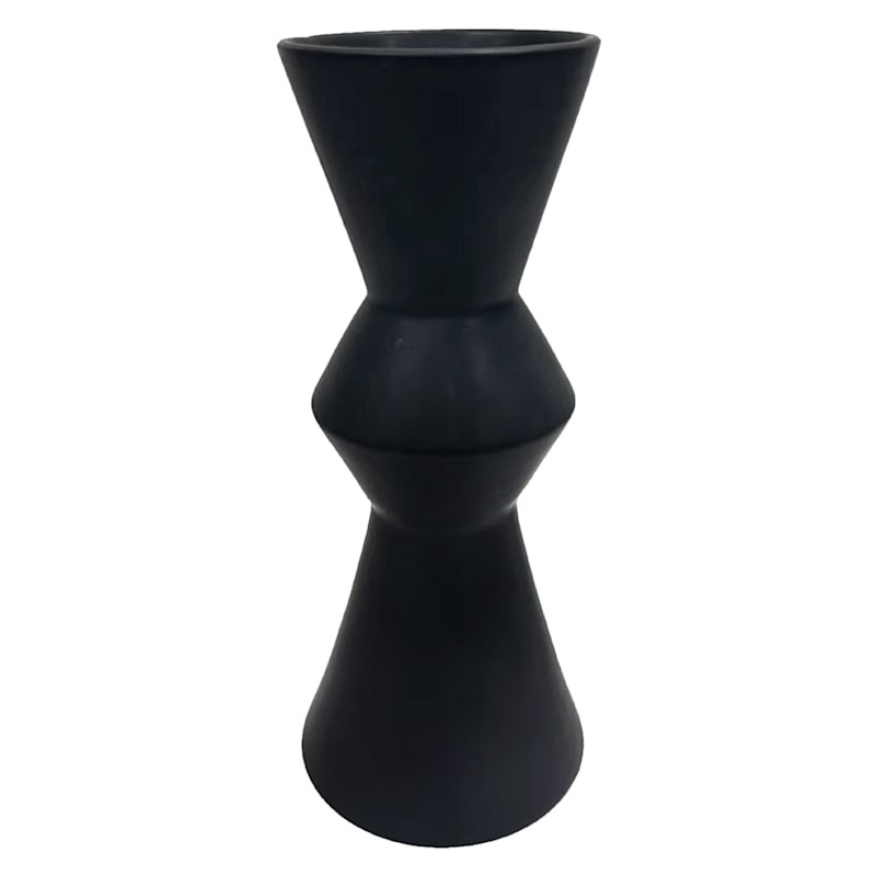 Black Ceramic Vase, 9.8" | At Home