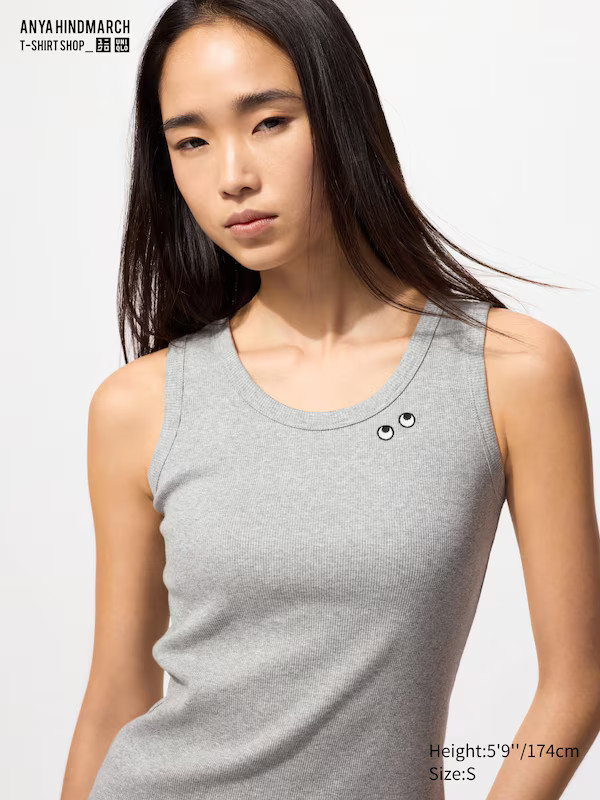 ANYA HINDMARCH Ribbed Tank Top | Uniqlo Australia