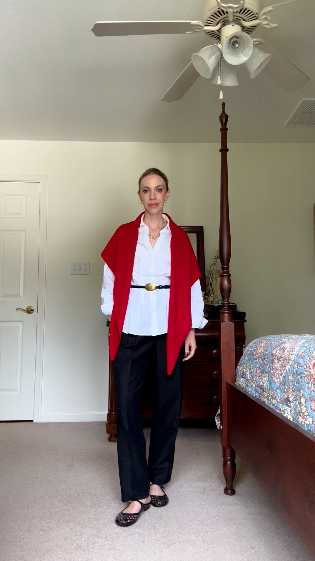 Teacher outfit, fall workwear, @Quince triangle scarf, metal plaque belt

#LTKWorkwear #LTKOver40 #LTKSeasonal