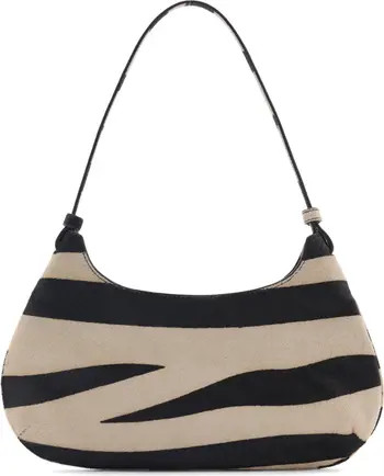 Zebra Stripe Genuine Calf Hair Shoulder Bag | Nordstrom