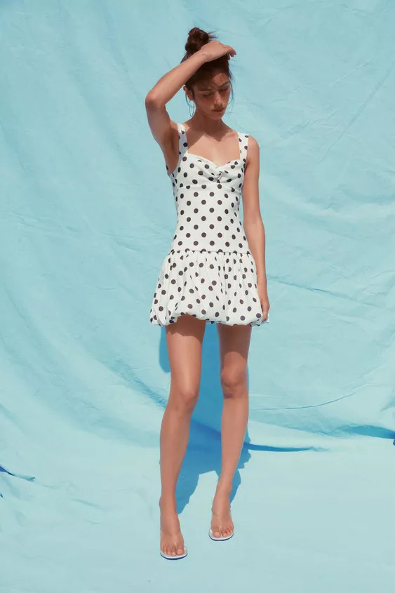 POLKA DOT BALLOON DRESS | Zara Canada