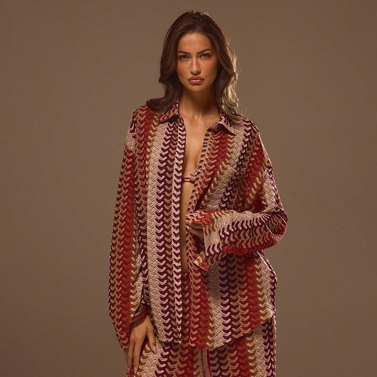 Musera Resort Gestructureerde, gebloemde, oversized kimono met lange mouwen, Boho Ibiza, schattig... | SHEIN