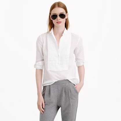 Swiss-dot tuxedo shirt | J.Crew US