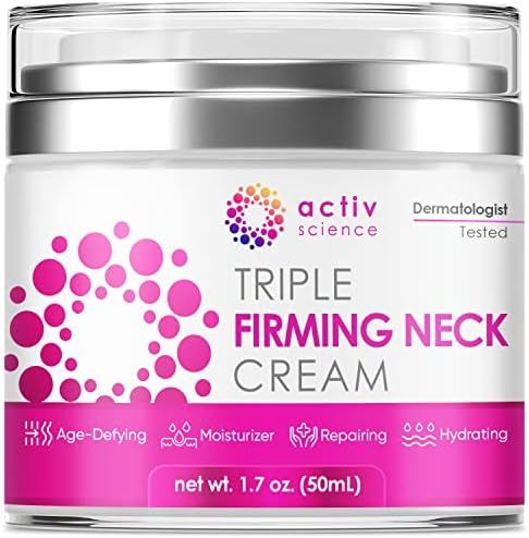 ACTIVSCIENCE Neck Firming Cream, Anti Aging Moisturizer for Neck & Décolleté, Double Chin Reduc... | Amazon (US)