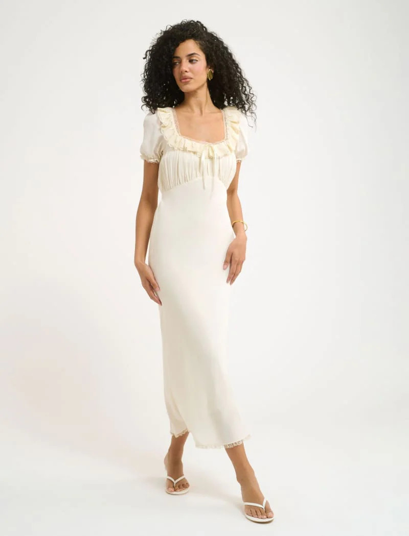 Little House Midi Dress | Cream | Rumored
