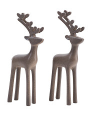 Set Of 2 Resin Cartoon Deers | Marshalls