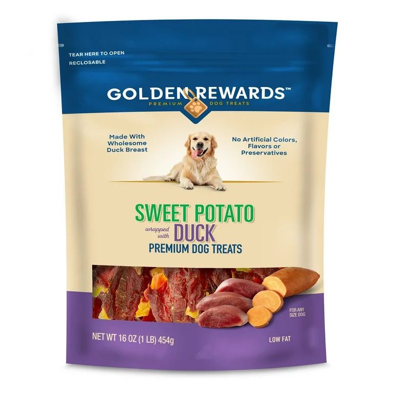 Golden Rewards Sweet Potato Wrapped with Duck Flavor Dry Training Treats  for All Dogs, 16 oz - W... | Walmart (US)