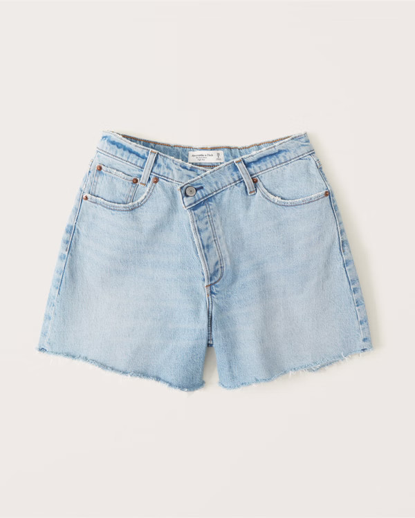 Curve Love High Rise Dad Shorts | Abercrombie & Fitch (US)