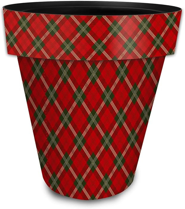 Briarwood Lane Christmas Plaid Large Planter | Amazon (US)
