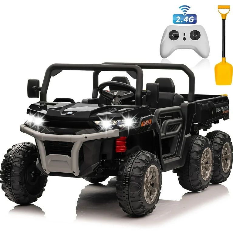 Joyracer 24V Ride on Toys, 2 Seater 6-Wheel UTV Car, 4WD Ride on Dump Truck for Big Kids with Tra... | Walmart (US)