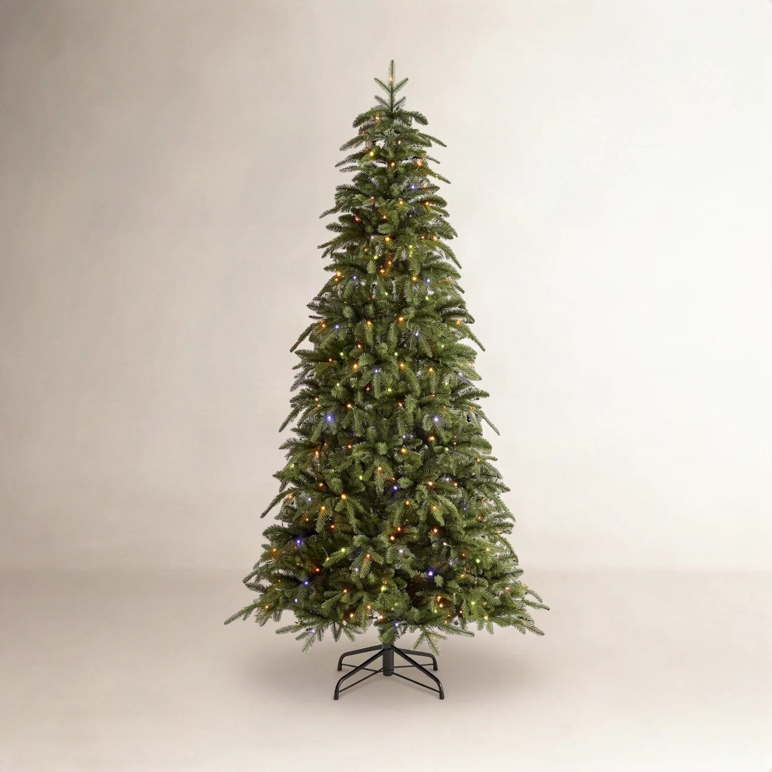 Leilonie Radiant Evergreen Fir-11Ft Prelit Green Slim Fir Christmas Tree With Lights | Wayfair North America