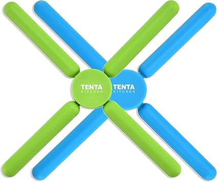 TENTA Kitchen Utility Foldable Silicone Trivets, Expandable/Collapsible Trivets, Stretch Expandab... | Amazon (US)