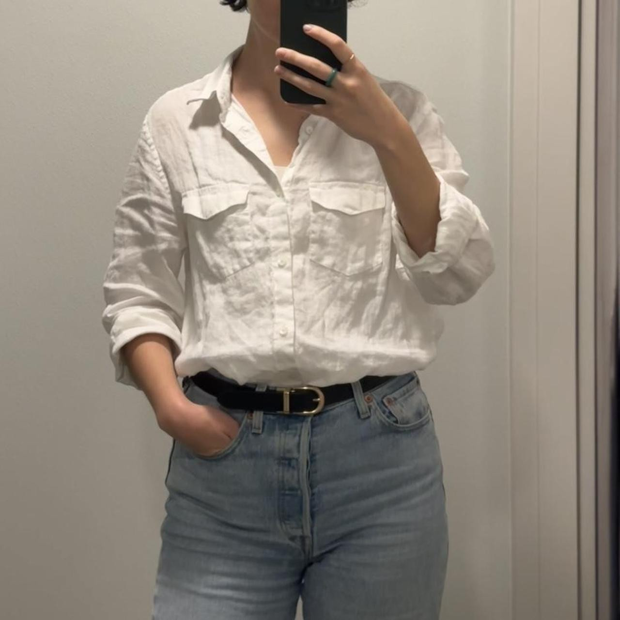 Calvin Klein Women's Shirt - White - S | Depop US