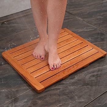 Utoplike (24"x18") Teak Wood Bath Mat, Shower Mats for Bathroom, Large for Spa Home or Outdoor | Amazon (US)