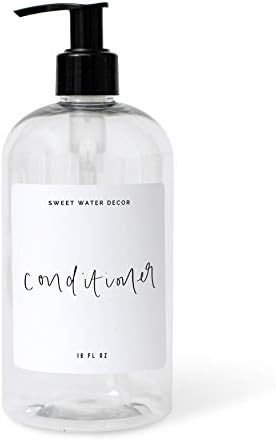 Sweet Water Decor 16 oz Clear Plastic Dispensers | Refill Bottles | Refillable Bathroom Soap Bott... | Amazon (US)
