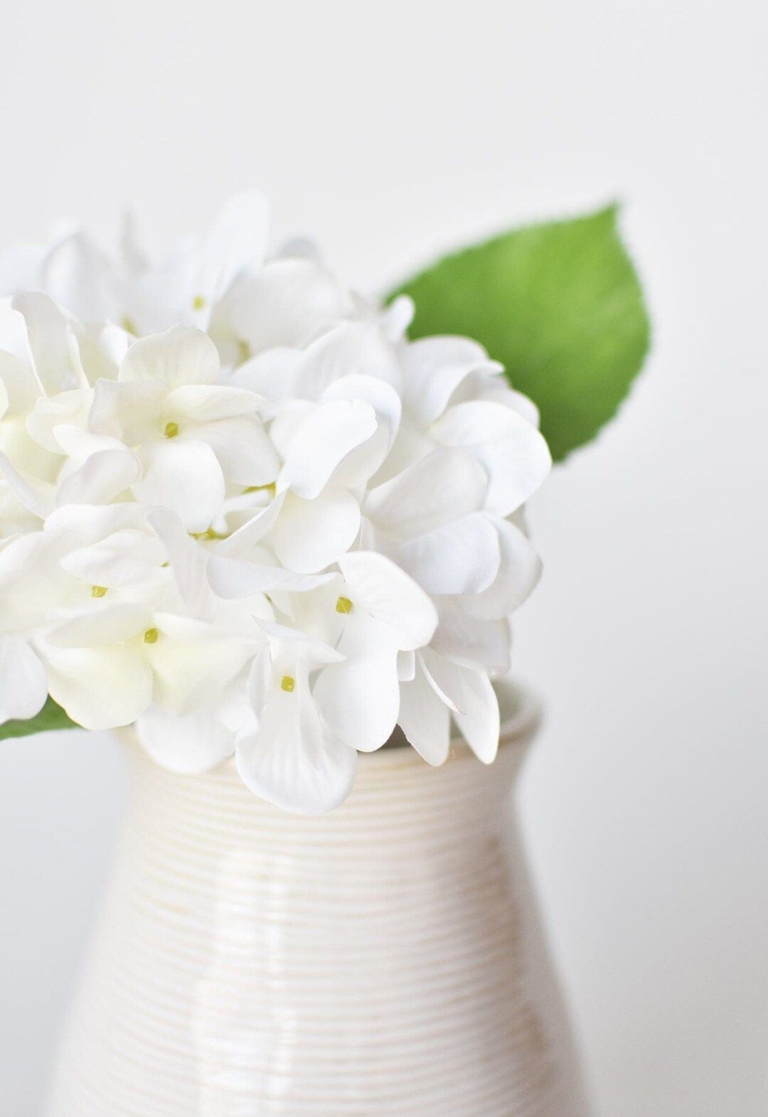 10" White Hydrangea Pick | Etsy (US)