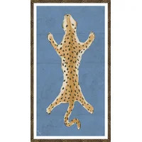 Leopard In Blue Framed On Paper by Dana Gibson Giclee Print | Wayfair North America