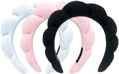 Women Spa Headband, Mimi and Co Spa Headband for Women, Sponge and Terry Towel Cloth Fabric Hair Ban | Amazon (US)