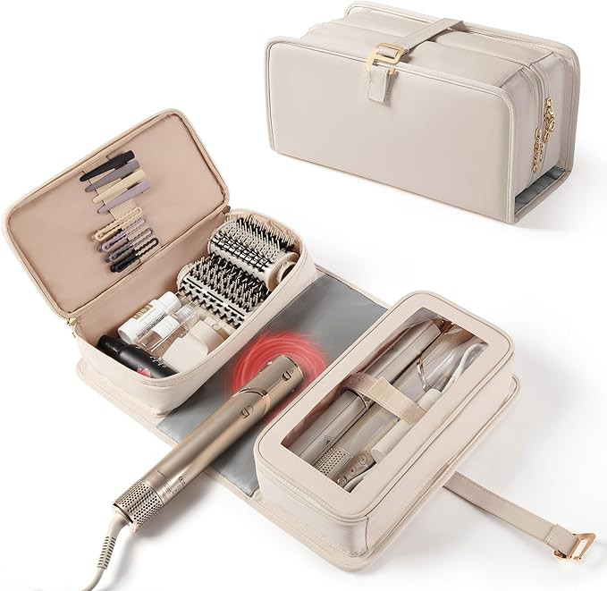 Hair Tools Travel Bag with Heat Resistant Mat Compatible with Shark Flexstyle, Hair Tool Organize... | Amazon (US)