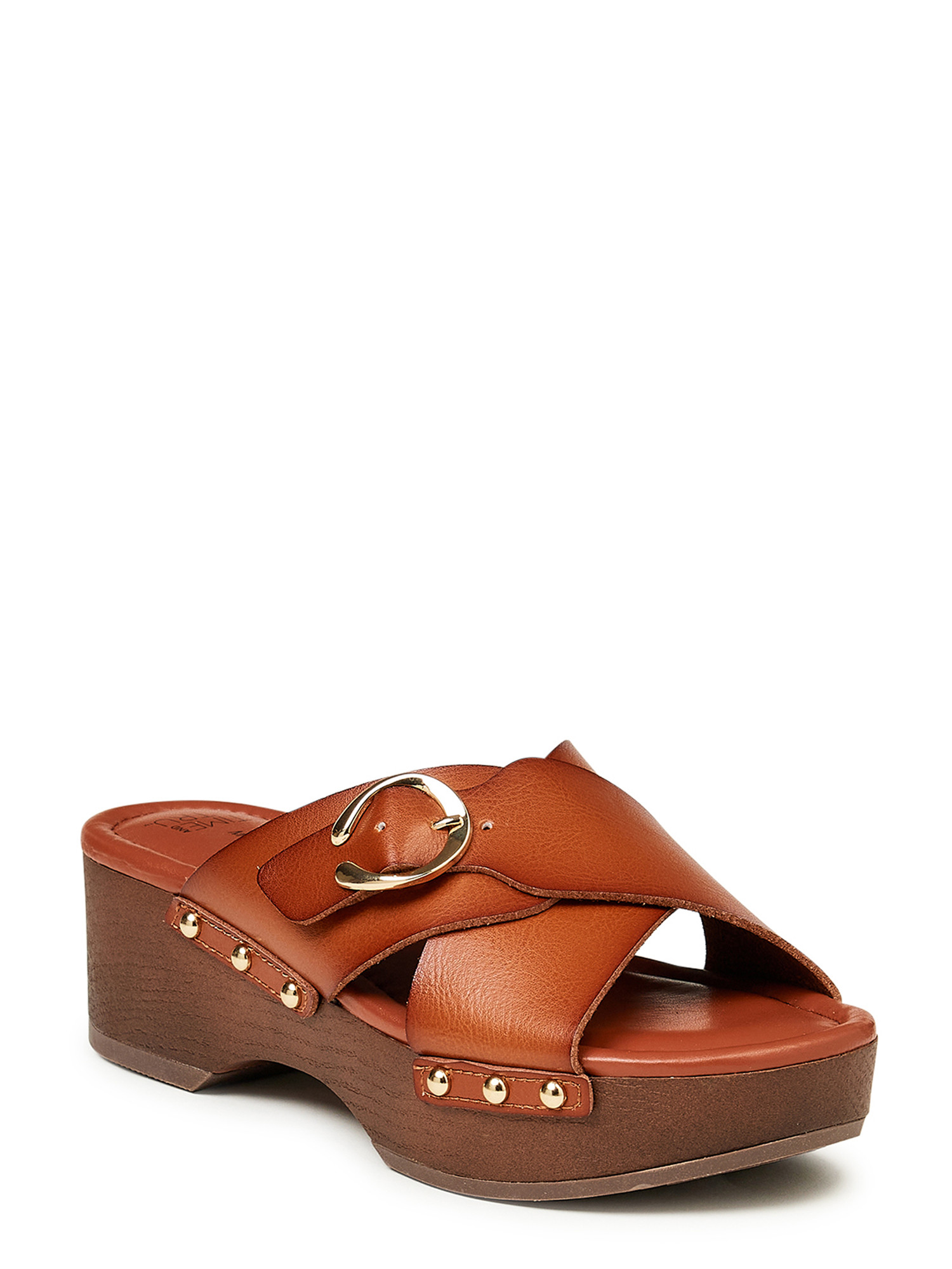 Time and Tru Women's Crossband Clog Sandals | Walmart (US)