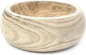 EWEIGEER Wooden Hand-Carved Root Dough Decorative Centerpiece Bowl Paulownia Real Wood Fruit Cand... | Amazon (US)