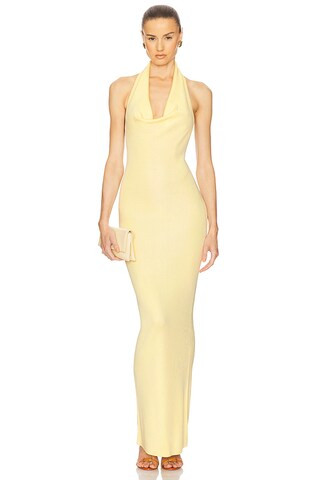 Helsa Aaliyah Maxi Knit Dress in Butter Yellow from Revolve.com | Revolve Clothing (Global)