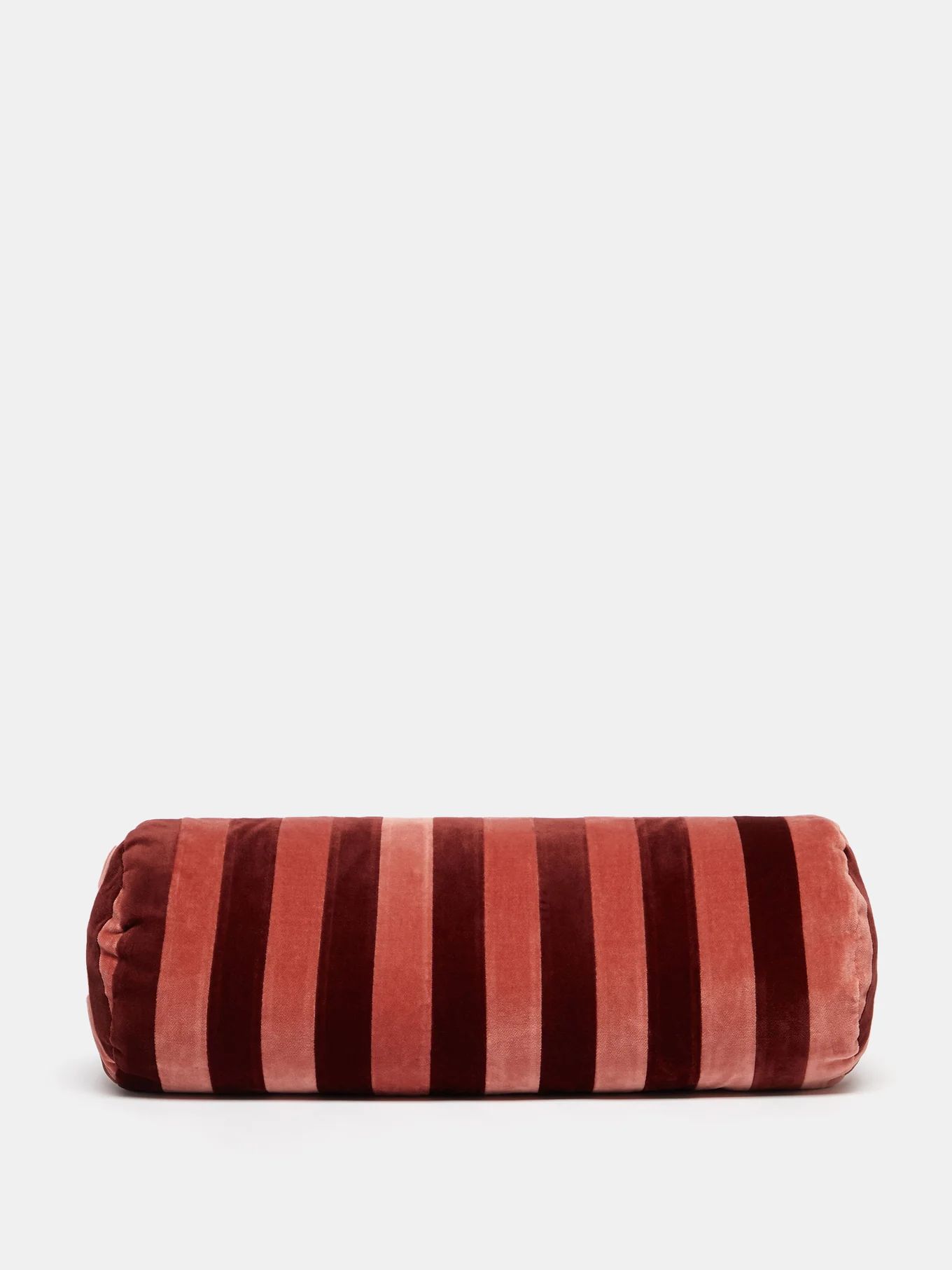 Striped velvet bolster cushion | Christina Lundsteen | Matches (US)