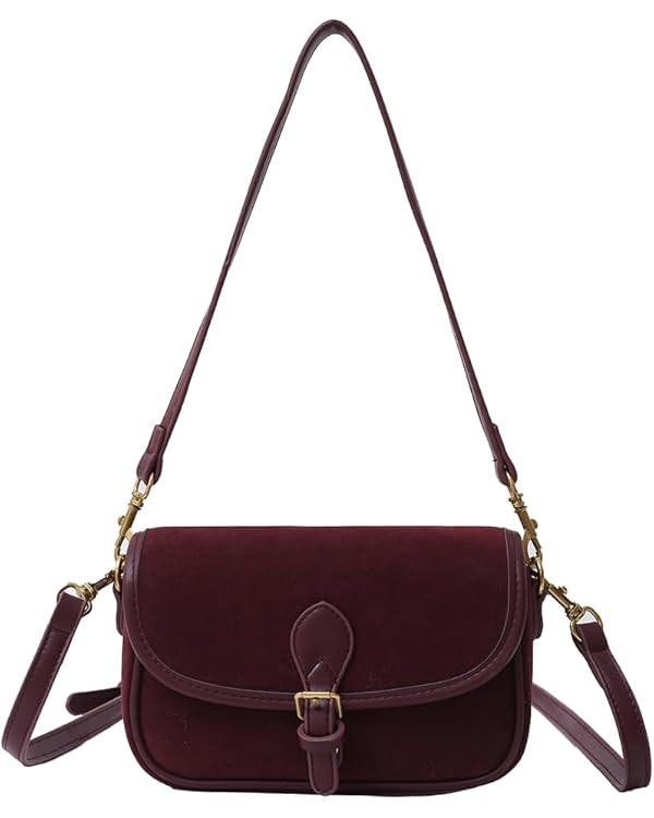 YFGBCX Small Shoulder Bag Crossbody Purse for Women Suede Bag 2024 Fall Purse Suede Handbag Satch... | Amazon (US)