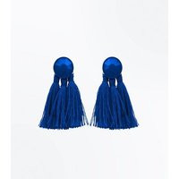 Blue Tassel Coated Stud Earrings New Look | New Look (UK)