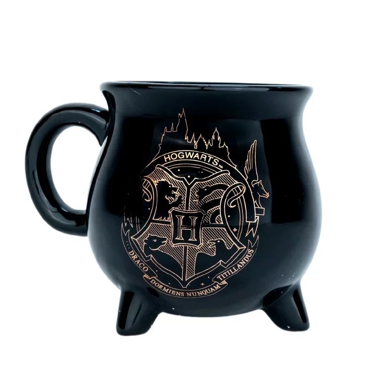 CULTUREFLY Harry Potter Mug Gift Set Sticker and Pin 3 Piece Cauldron Mug 12 oz Black - Walmart.c... | Walmart (US)