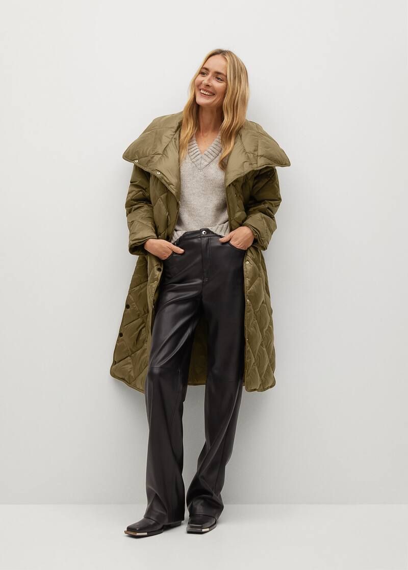 Oversize quilted coat | MANGO (US)