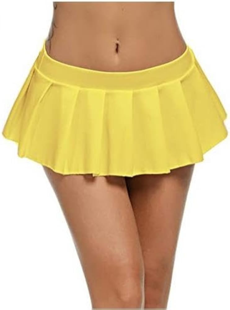 Pleated Skirts for Women Sexy Micro Mini Skirts Plus Size Solid Color Low Waist Frill Short Skirt... | Amazon (US)