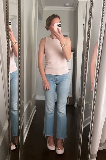 Quick snap before pickup! 
Favorite jeans! And the prettiest pink tank! 

Casual Friday
Pick up style 
Mom style 

#LTKover40 #LTKstyletip