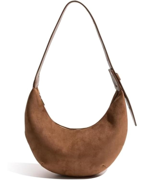 Suede Tote Bag for Women Vintage Purse Shoulder Bag Adjustable Handbags Office Work Bags | Amazon (US)