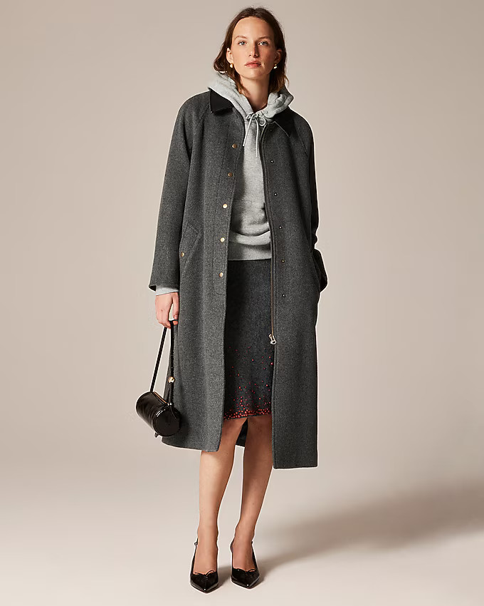 Long Barn Jacket™ in drapey wool blend | J. Crew US