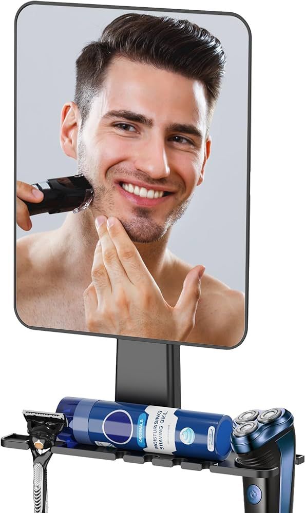 Shower Mirror Fogless for Shaving, Shower Shaving Mirror with Razor Holder, Anti Fog Mirror for S... | Amazon (US)