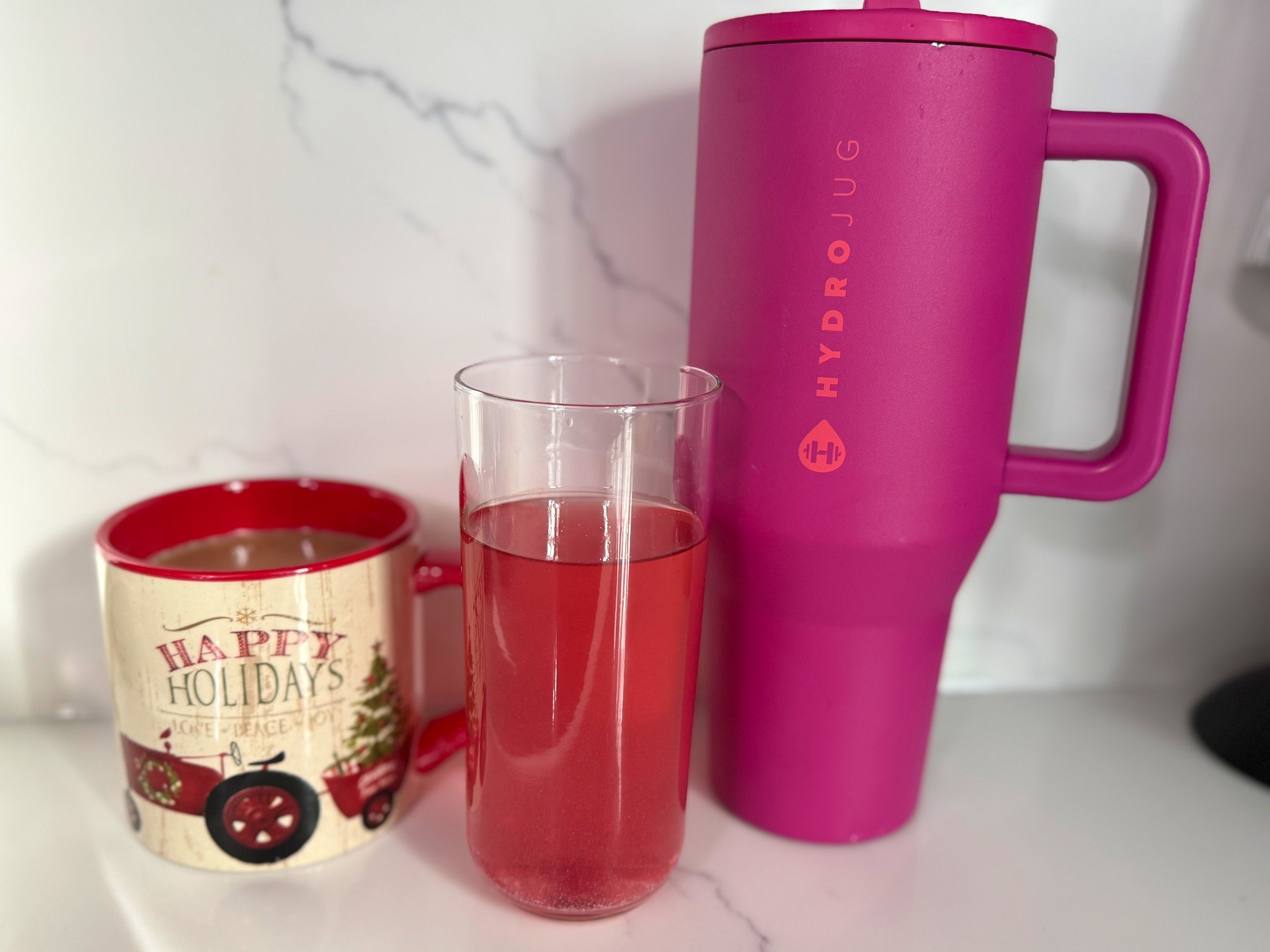 This mornings drink line up 🤪 Yes, using a holiday mug since it snowed and feels like -10 outside ❄️ 

#LTKmomlife #LTKHome #LTKmorningroutine