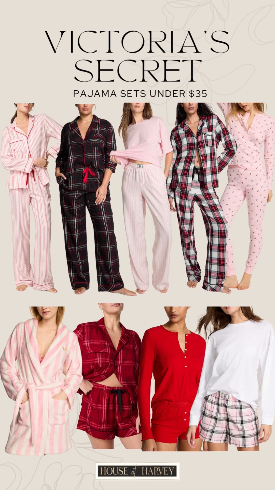 Victoria’s Secret pajama sets under $35! These are perfect for a cozy night in and this time of year. I love all of the different patterns and colors that they have and I might need to order some myself! Linked ⬆️

#ltkcreator #ltkfinds #ltkwatchnow #ltkstyletip #victoriassecret #pajamas #cozy #pajamaset #holiday #salealert 

#LTKSaleAlert #LTKFindsUnder50 #LTKHoliday