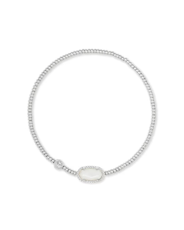 Grayson Silver Stretch Bracelet in Ivory Mother-of-Pearl | Kendra Scott | Kendra Scott
