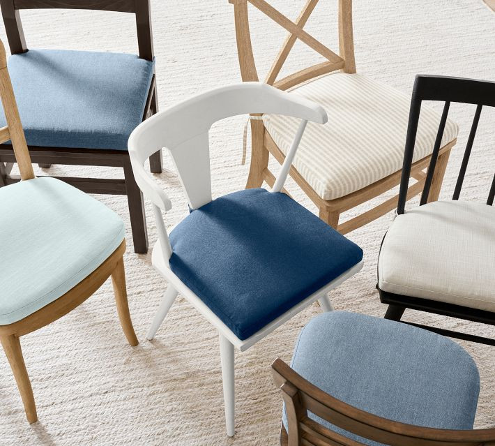 Aaron Dining Chair Cushion, Performance Sunbrella, Natural | Pottery Barn (US)